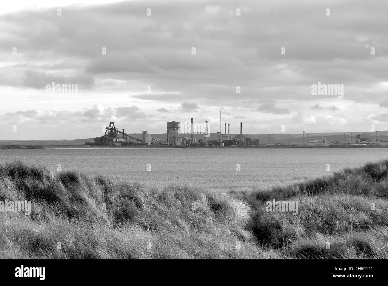 Former Redcar Steelworks site now owned by TVCA as part of Teesside Freeport and the future Net Zero Teesside Power and Carbon Capture site. Stock Photo