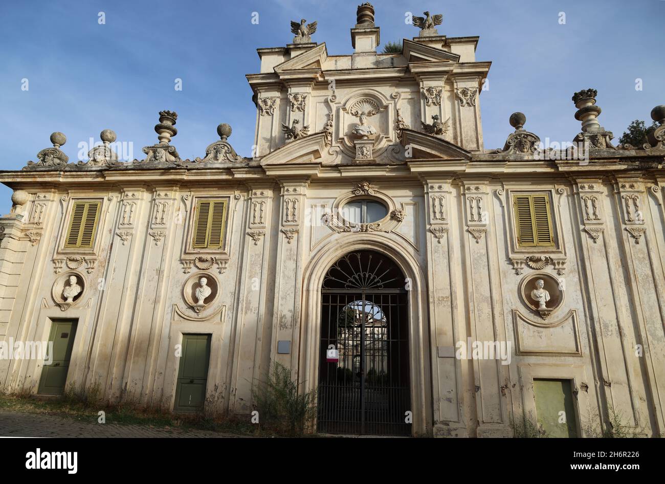 Facade of the Casino della Meridiana in Villa Borghese, Rome, Italy Stock Photo