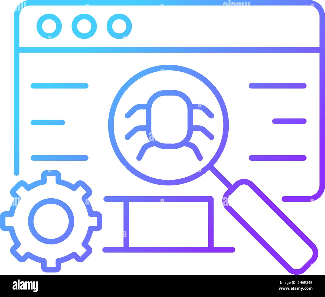 Software testing gradient linear vector icon Stock Vector Image & Art