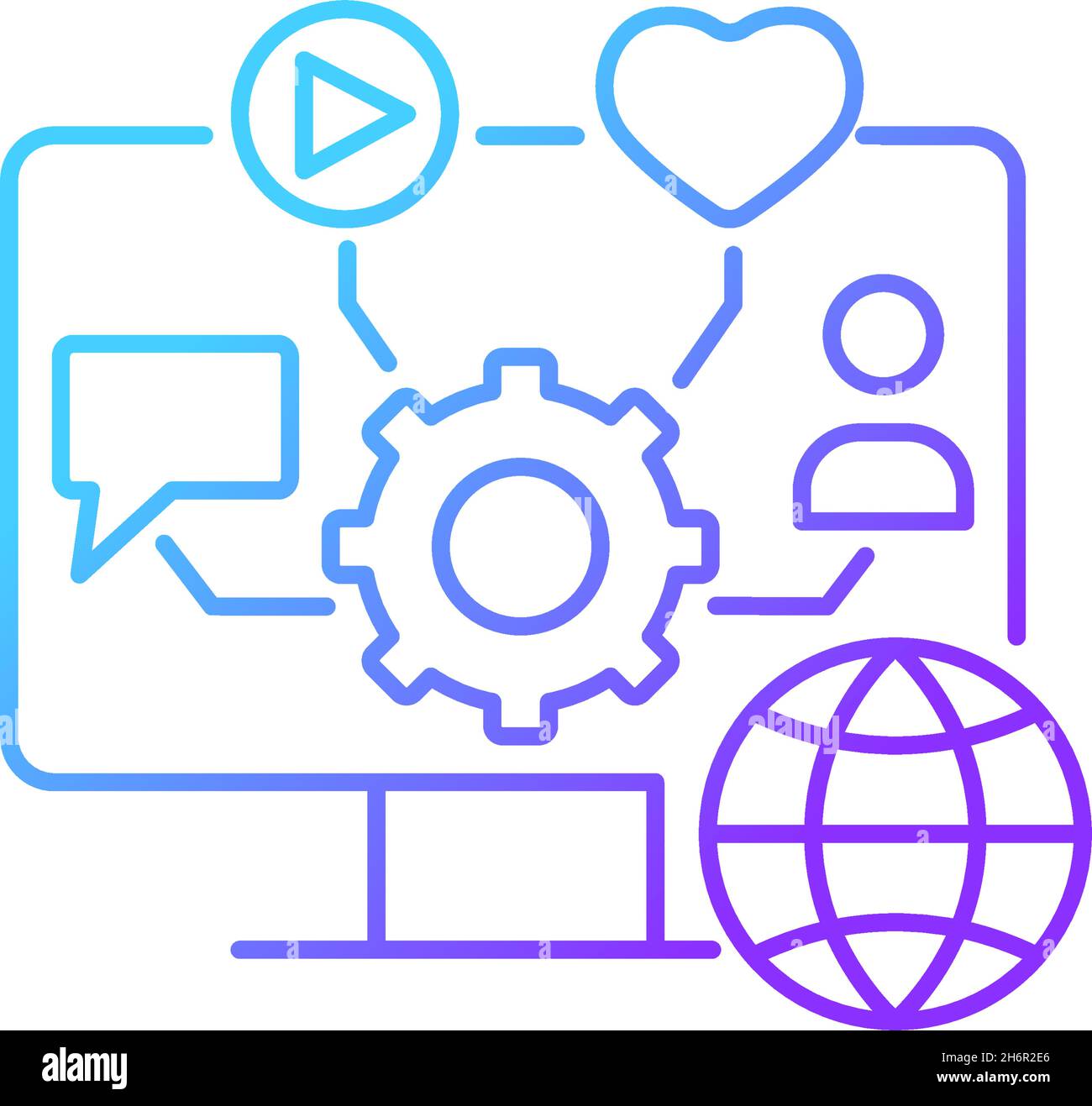 Online content management linear Cut Out Stock Images Pictures Alamy