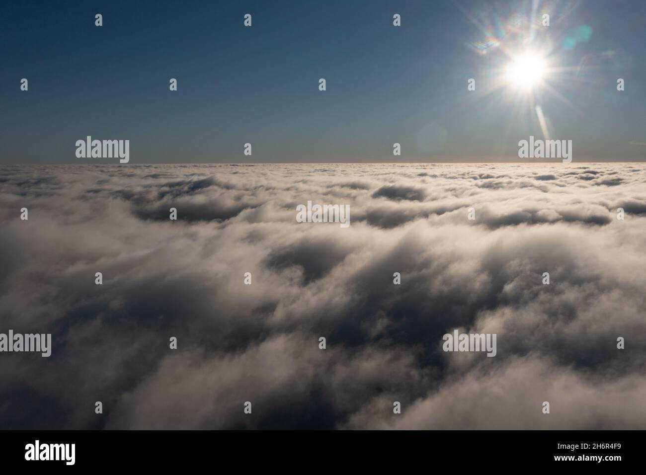 clouds with blue sky background for copyspace Stock Photo