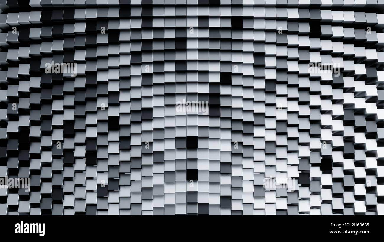 Cubes abstract pattern background. White block abstract modern cubes Stock Photo