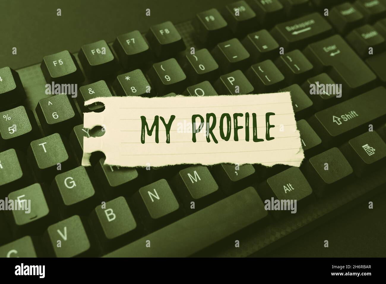 Sign displaying My Profile. Business showcase record of your personal ...