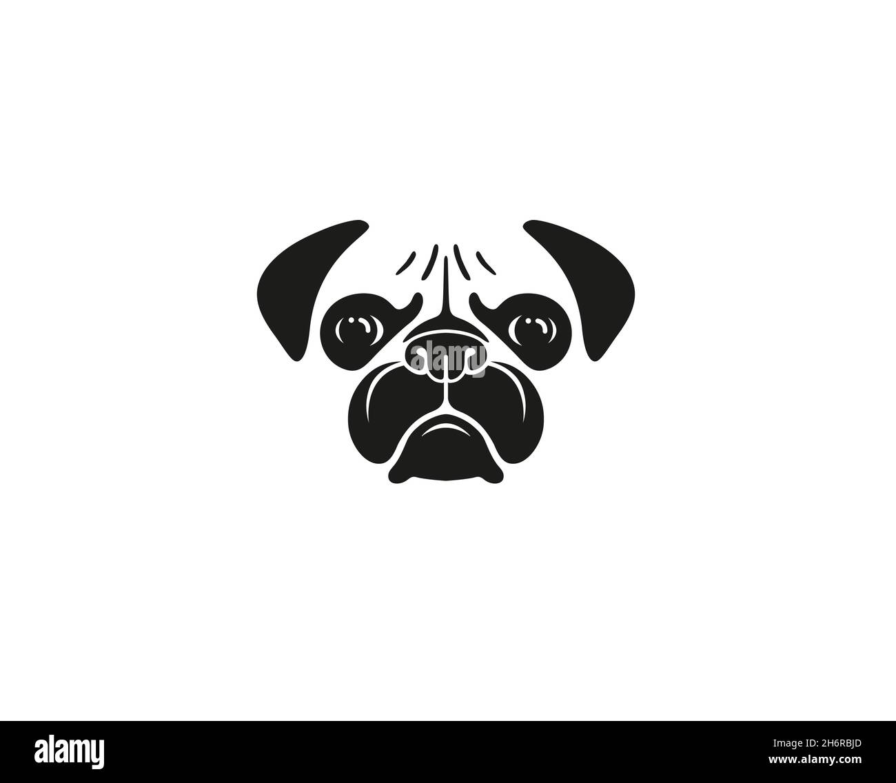 dog head logo vector design icon illustration Stock Vector