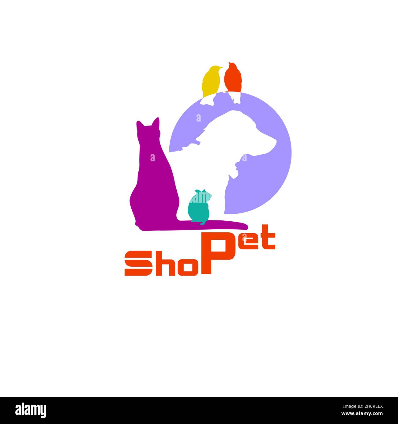 Cat and dog Pet shop logo. Vector illustration Stock Vector Image & Art