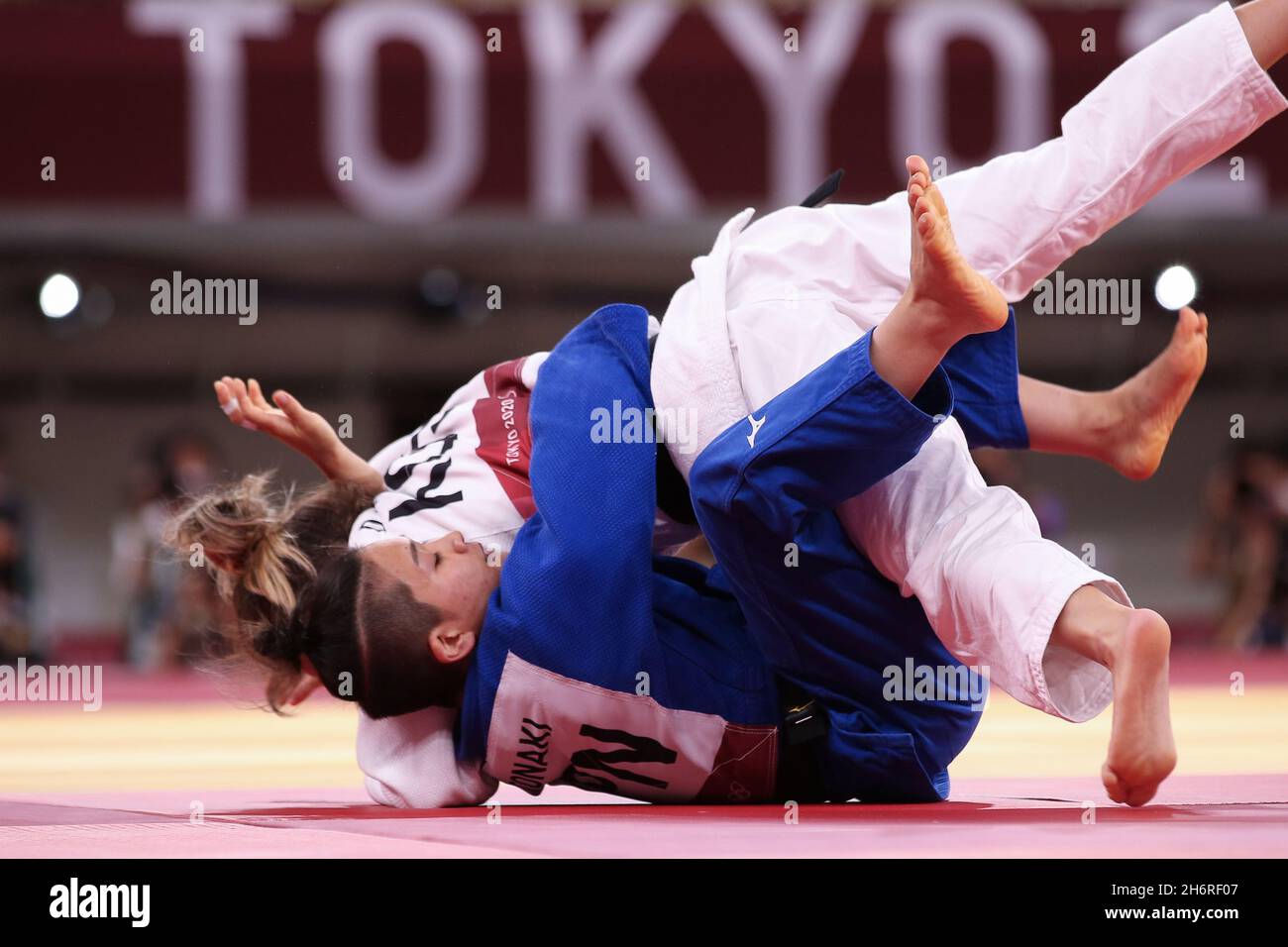 JULY 24th, 2021 - TOKYO, JAPAN: Distria KRASNIQI of Kosovo (white) wins