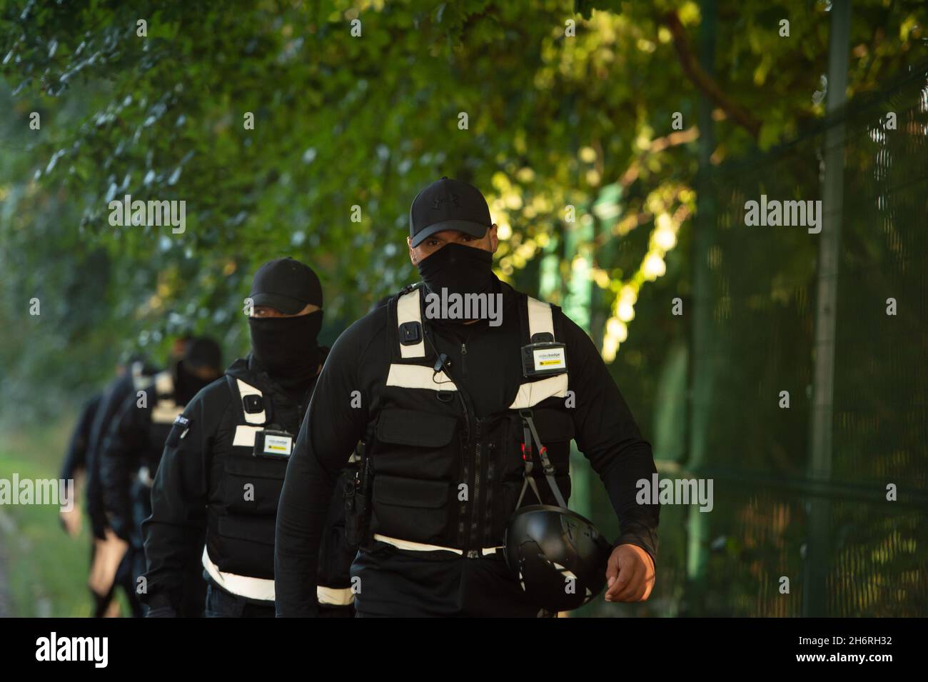 Wendover Uk 29th September 2021 The Hs2 Incident Response Team Dressed In Black And Working 