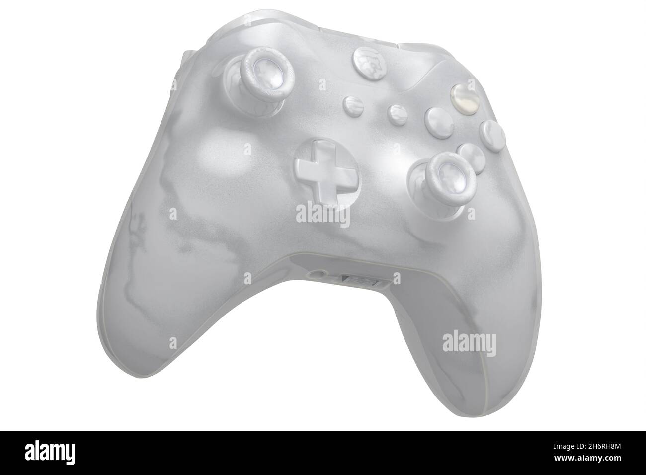 Realistic marble video game joystick on white background. 3D rendering of  streaming gear for cloud gaming or concept of champion and winner awards  Stock Photo - Alamy