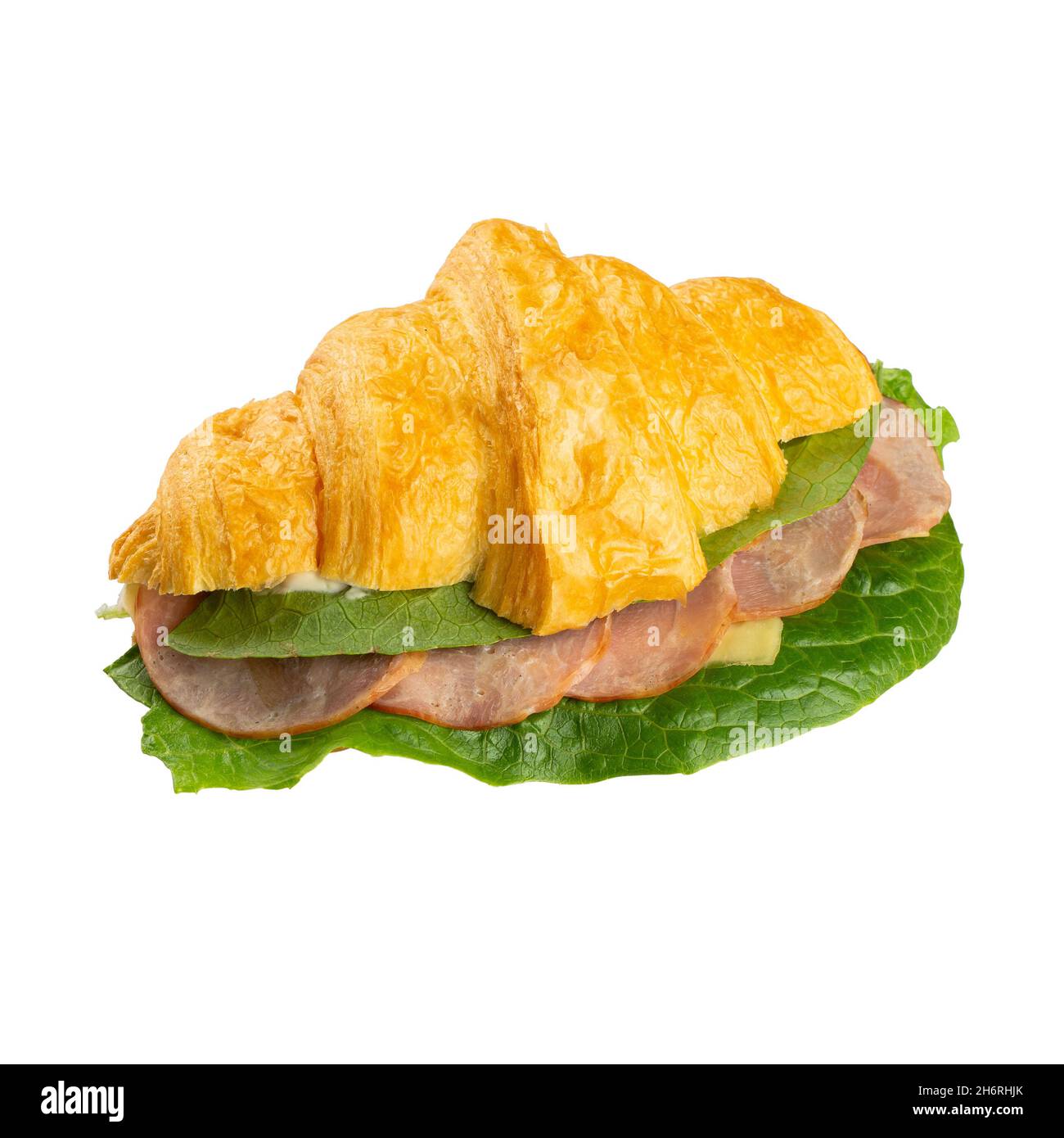 French Croissant with ham and cheese Stock Photo Alamy