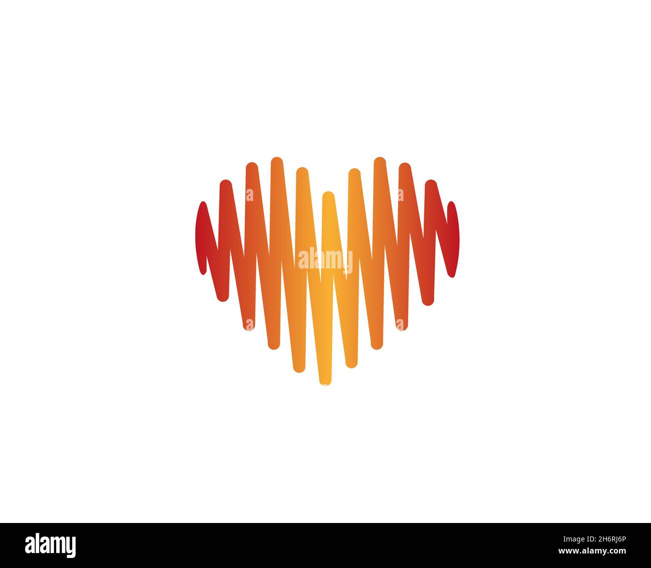Creative Heart Pulse Logo Design Vector Symbol Illustration Stock ...