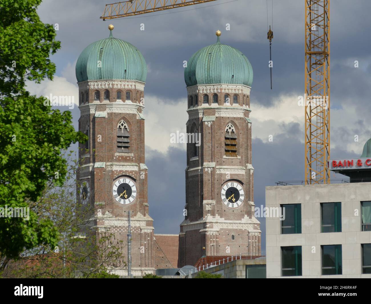 Frauentürme München, landmark of munich city. Stock Photo