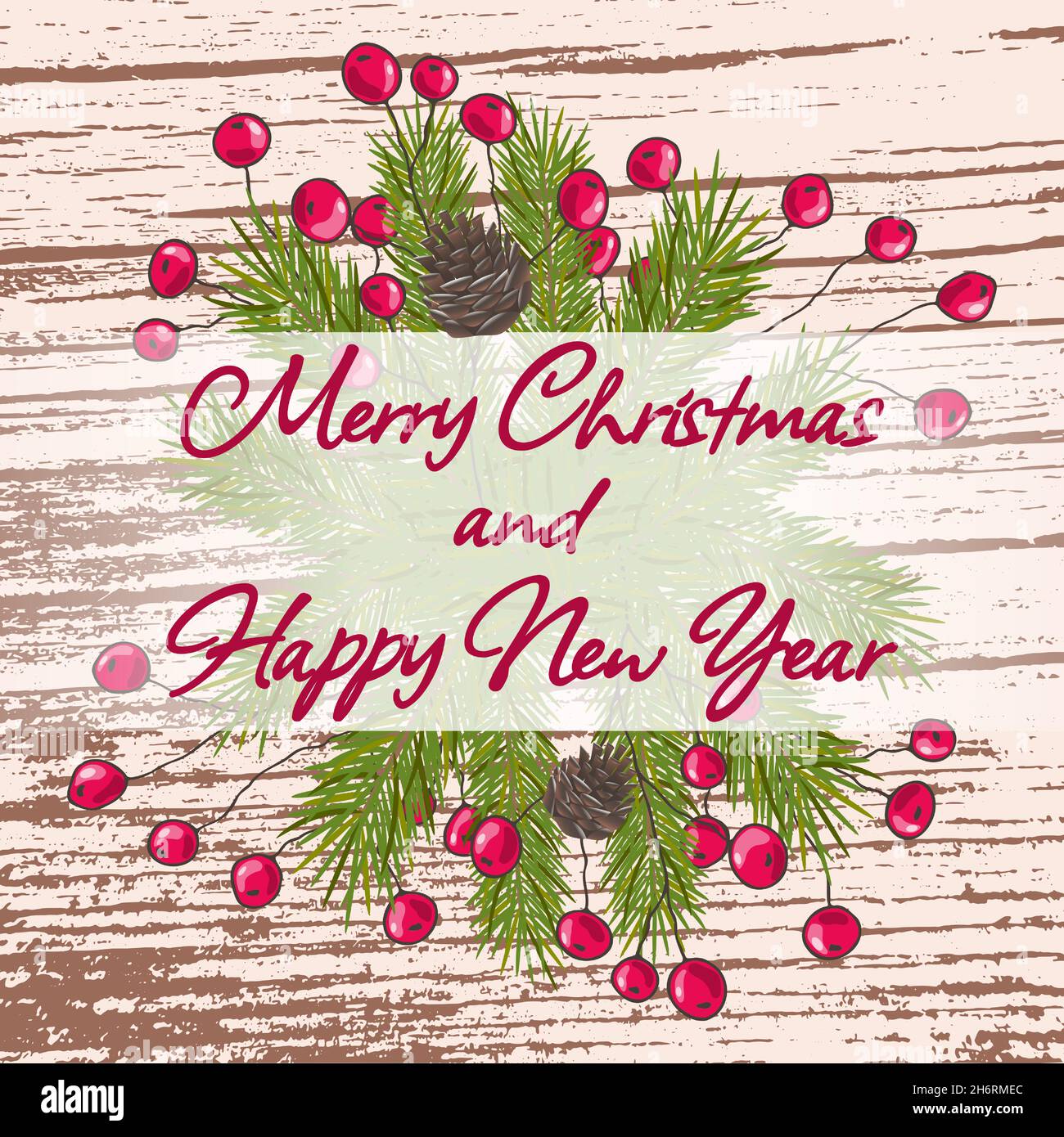Festive Christmas and New Years Eve background. Green spruce branches ...