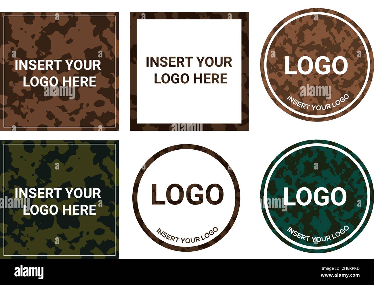 Vector template set Insert your logo here Stock Vector Image & Art Alamy