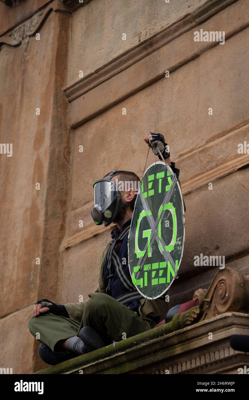 Glasgow Protest march during COP26. Fridays for Future. Stock Photo