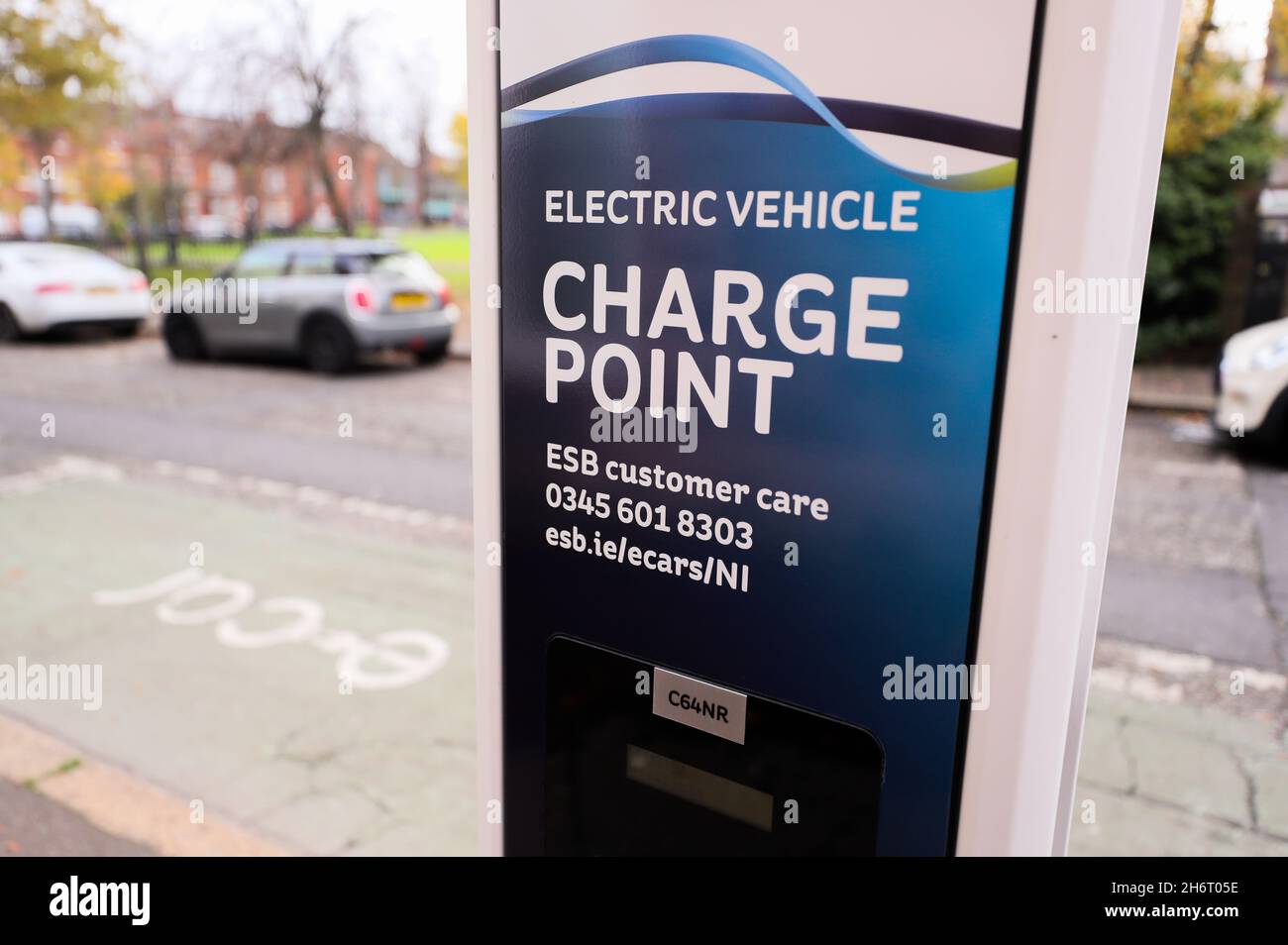 Electric car charging stations and points in Belfast, Northern Ireland