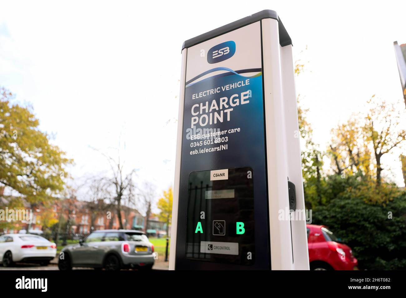 Electric car charging stations and points in Belfast, Northern Ireland