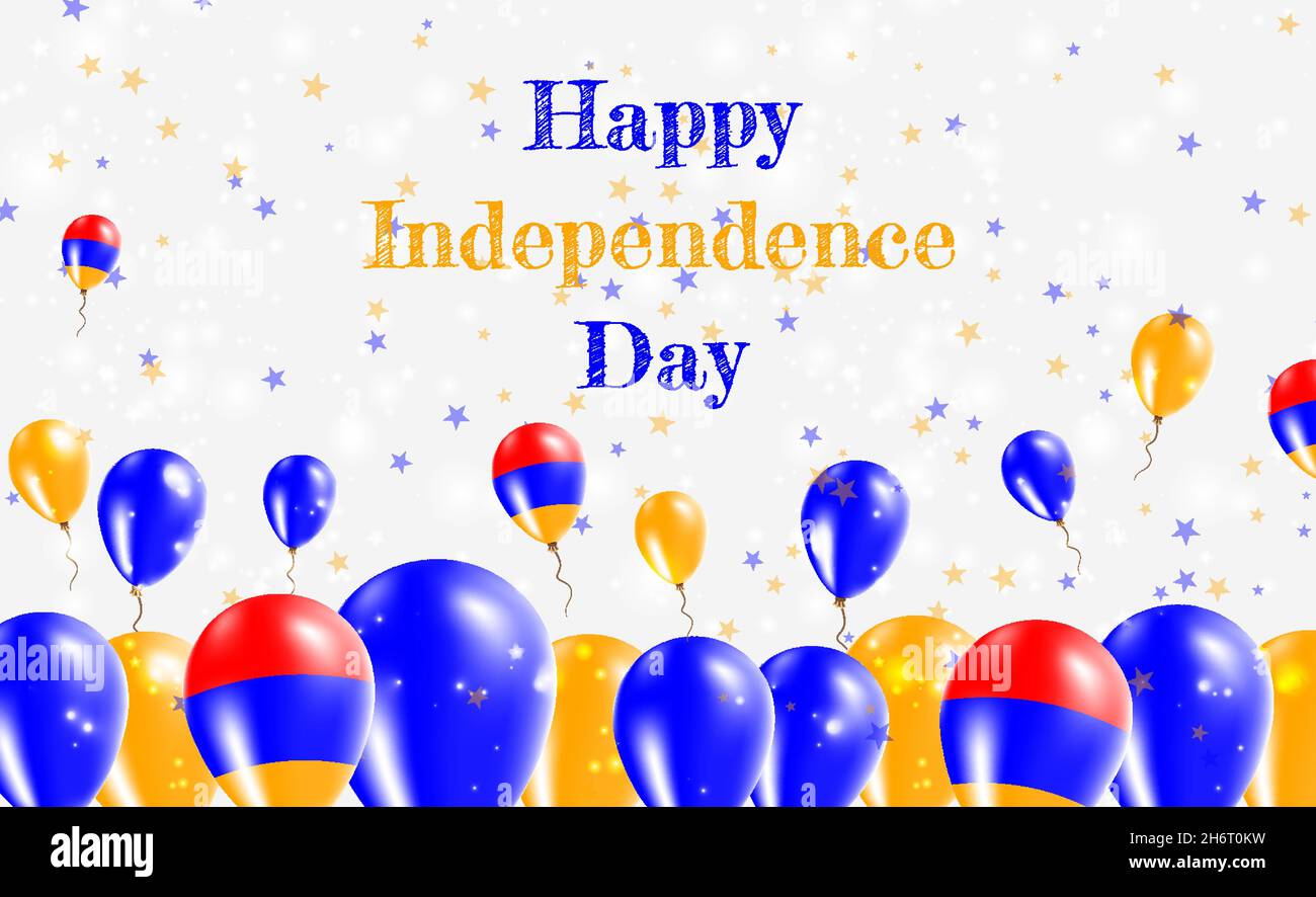 Armenia Independence Day Patriotic Design. Balloons in Armenian ...