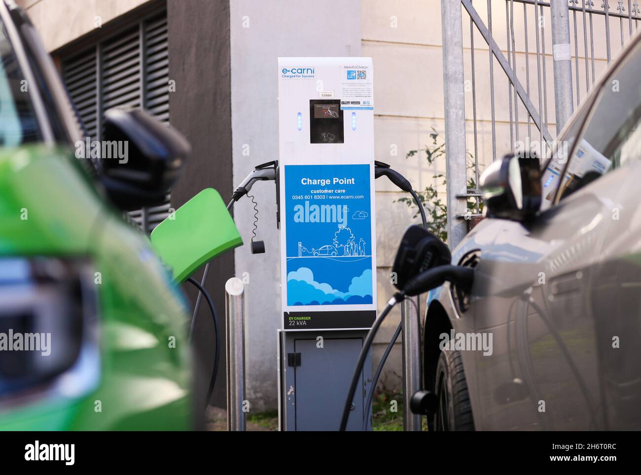 Electric car charging stations and points in Belfast, Northern Ireland
