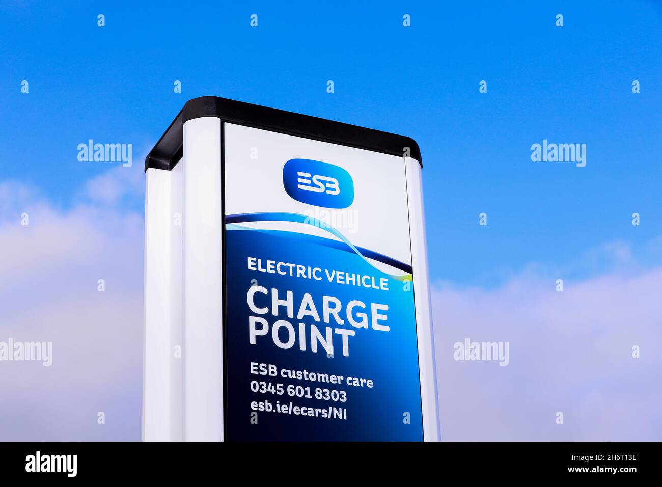 Electric car charging stations and points in Belfast, Northern Ireland