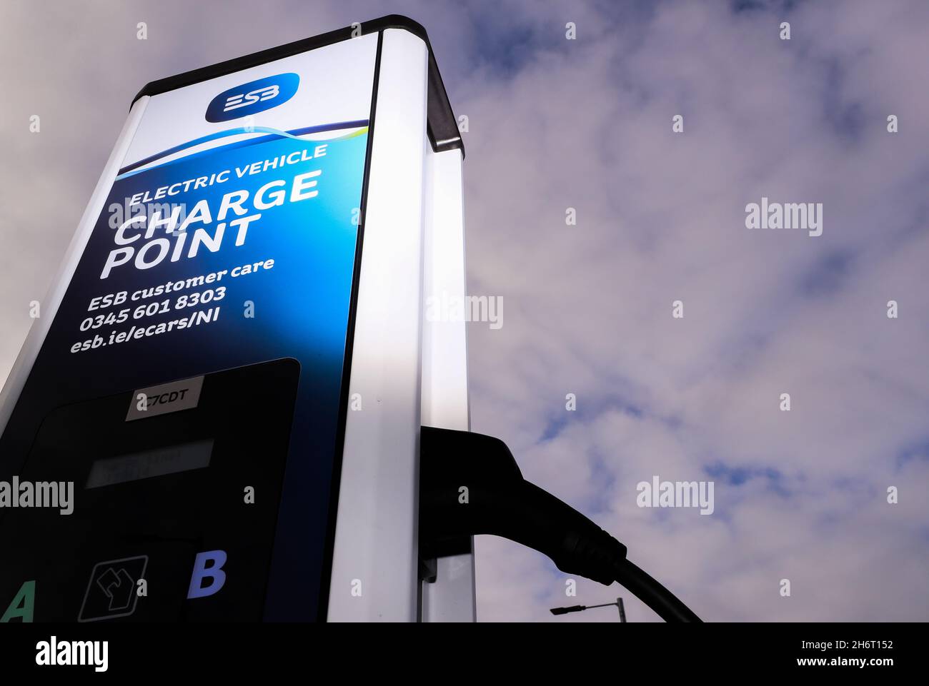 Electric car charging stations and points in Belfast, Northern Ireland