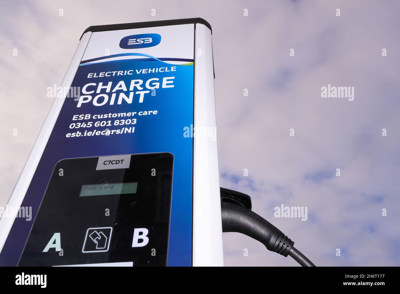 Electric car charging stations and points in Belfast, Northern Ireland