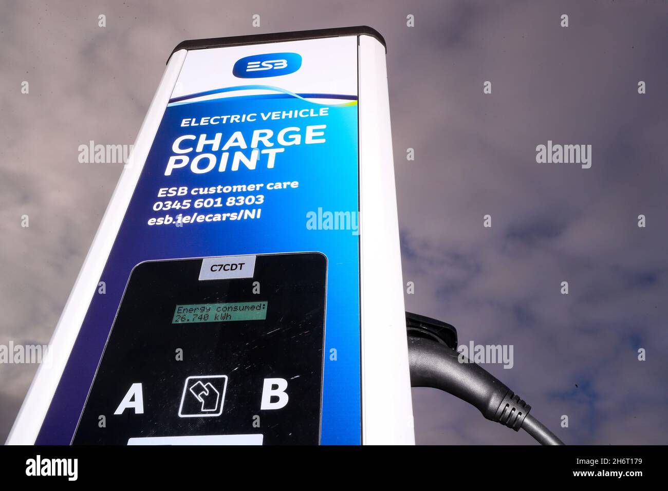 Electric car charging stations and points in Belfast, Northern Ireland