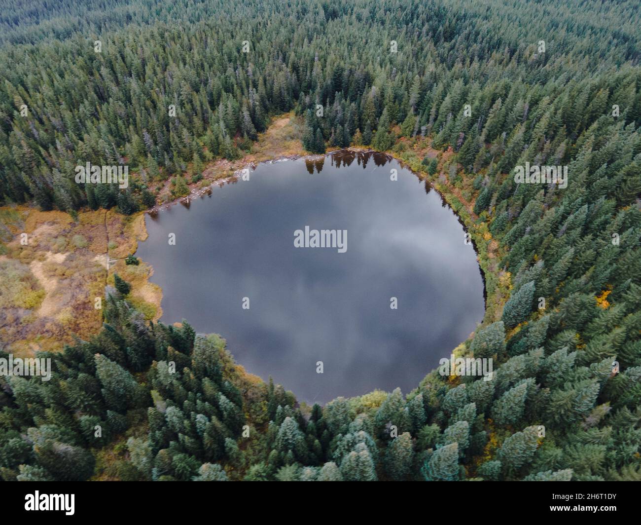Aerial view of Mirror Lake in Oregon, USA Stock Photo Alamy