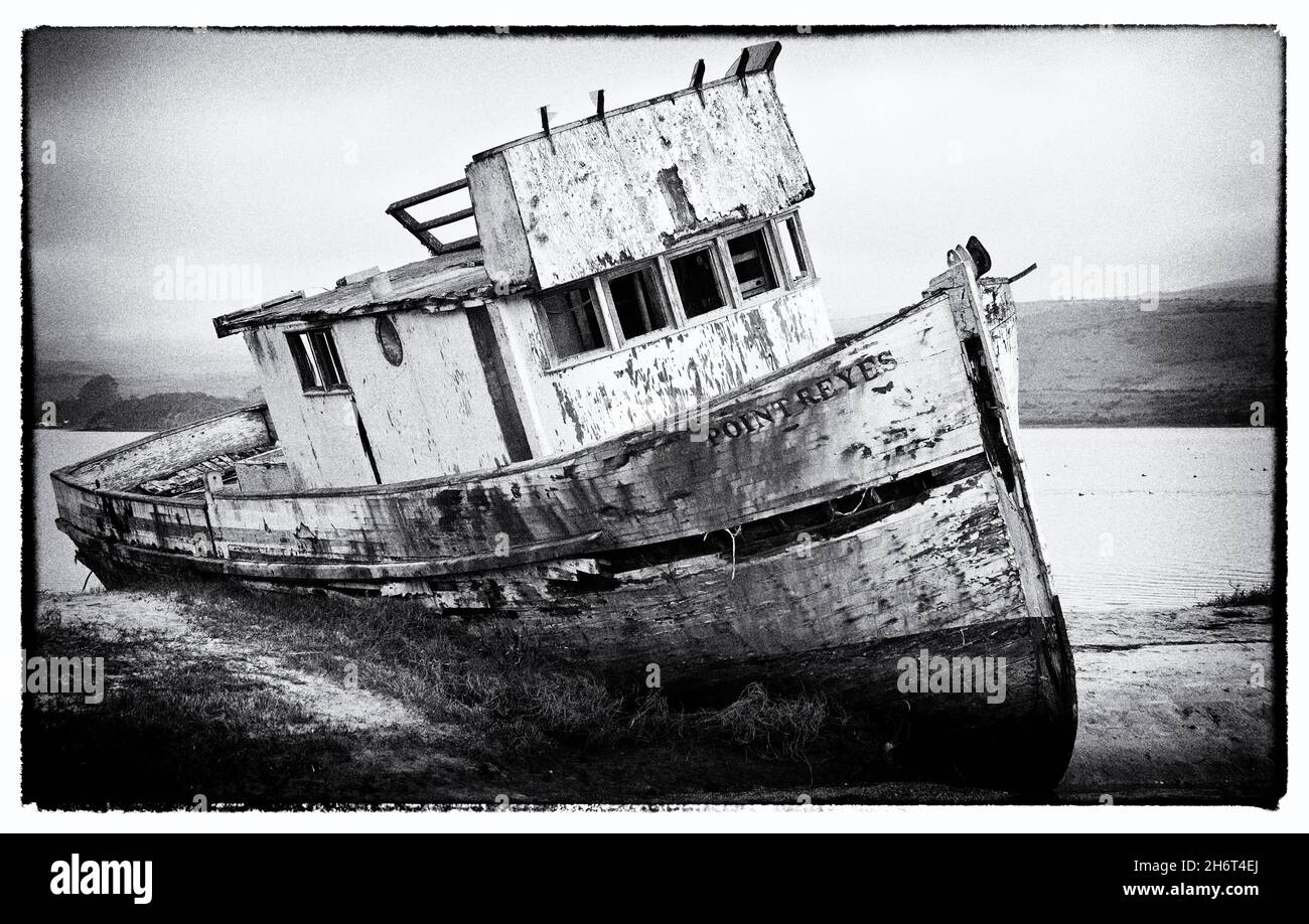 Shipwrecks at Tomales Bay,California Stock Photo