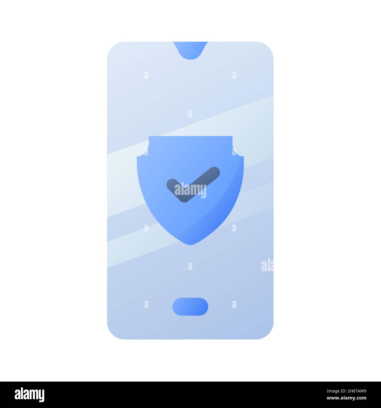 phone shield security protected single isolated icon with smooth style ...