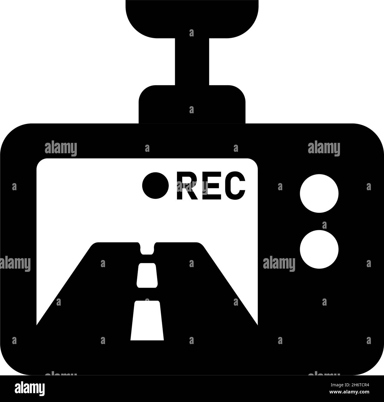 Car drive video recorder vector icon illustration Stock Vector