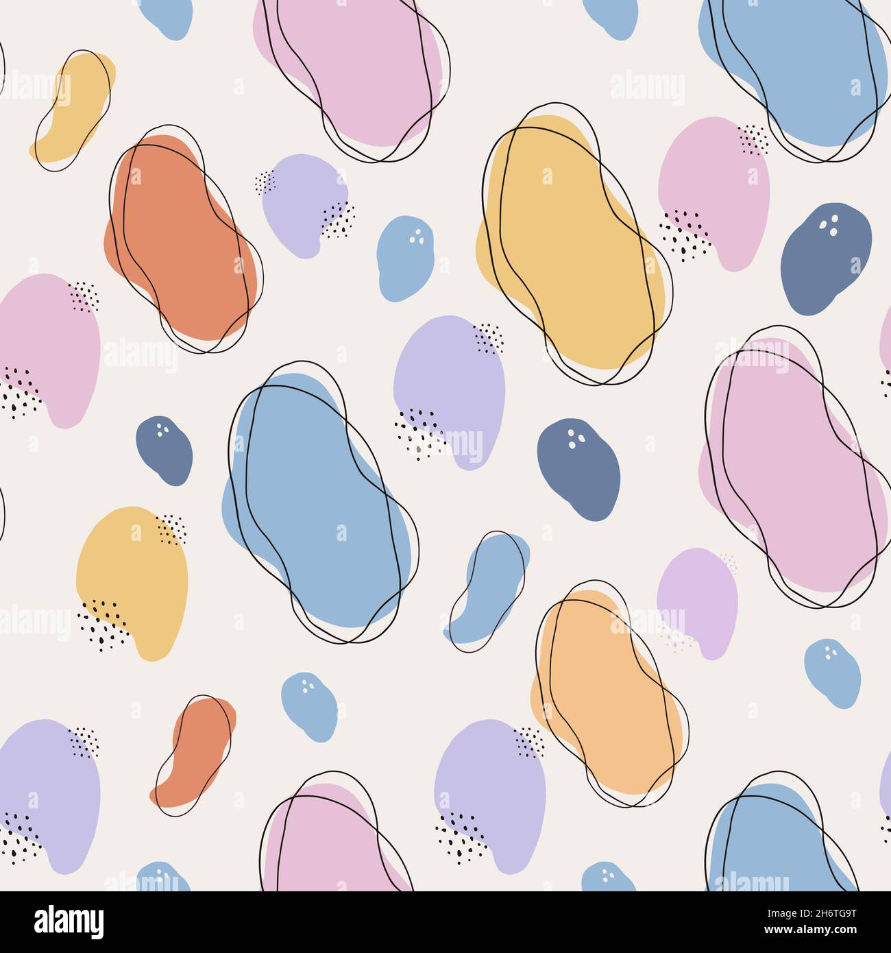 Trendy memphis seamless pattern. Hipster abstract shapes. Vector hand ...