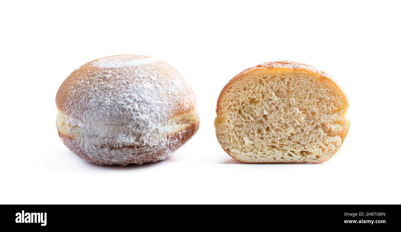 Tasty  doughnuts isolated on white background Stock Photo