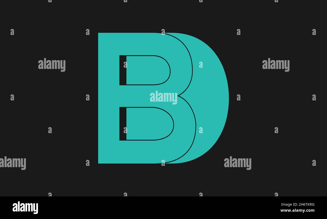 Bold letter logo BD Initial vector design Premium Icon, Logo vector Stock Vector Image & Art