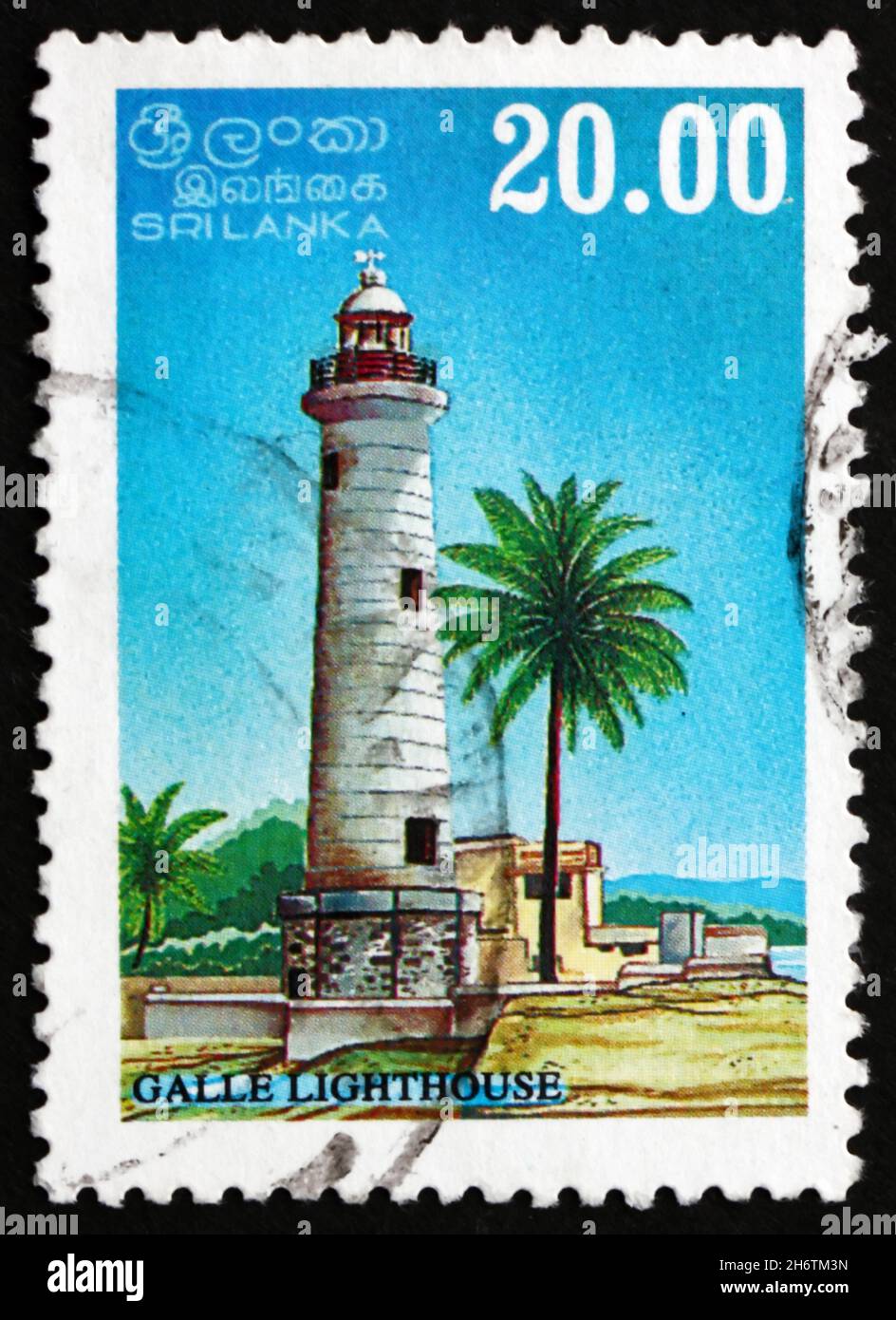 SRI LANKA - CIRCA 1996: a stamp printed in Sri Lanka shows Galle ...