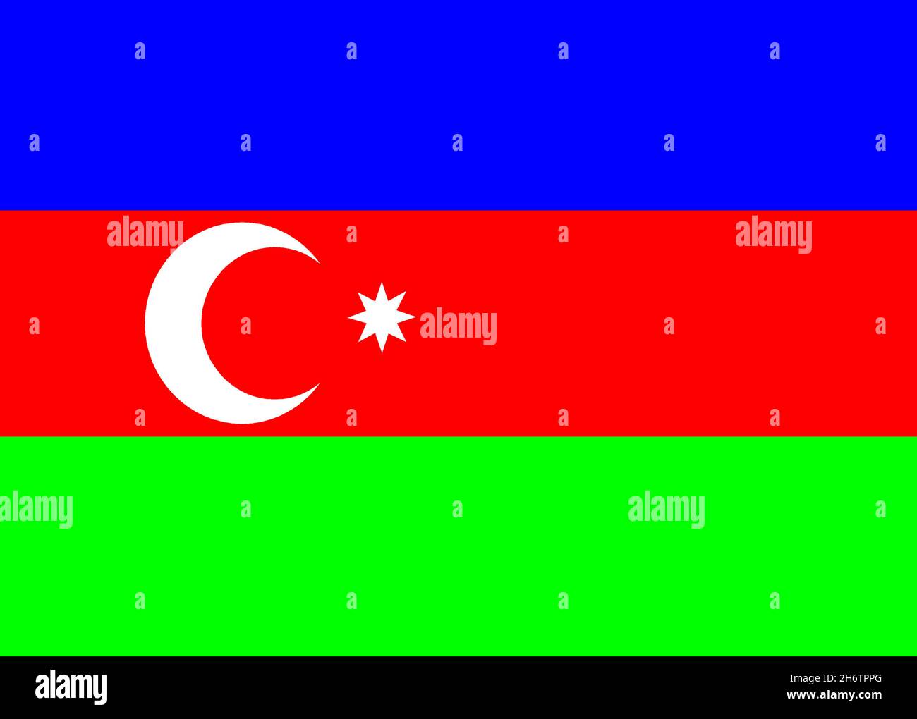 Nationalfahne von Aserbaidschan Stock Photo