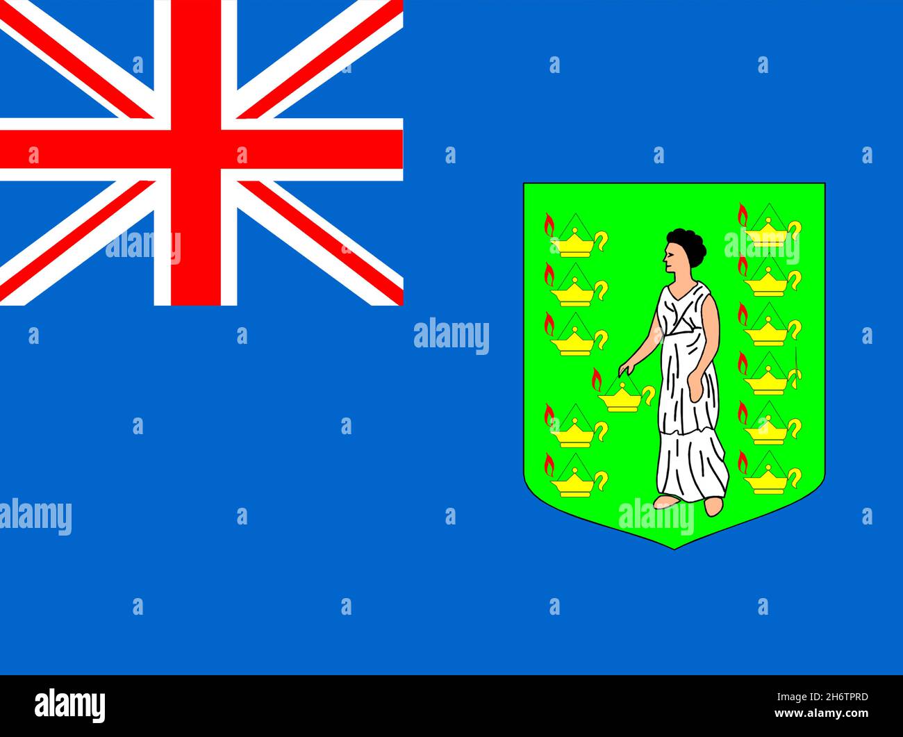 Fahne von Britische Jungferninseln Stock Photo
