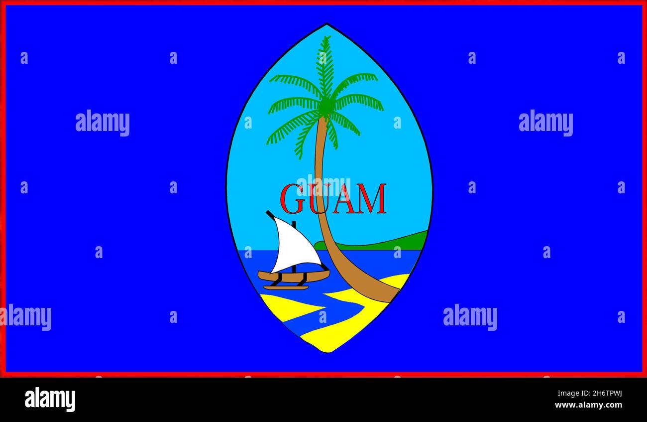Fahne von Guam Stock Photo