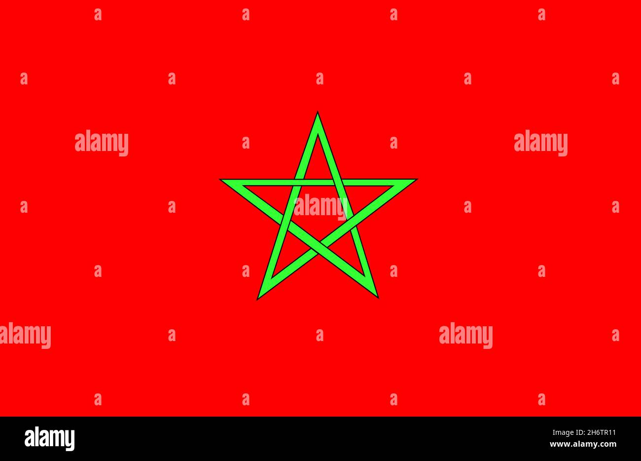 Fahne von Marokko Stock Photo