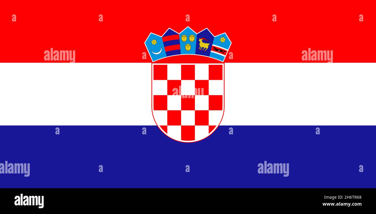Nationalfahne von Kroatien Stock Photo