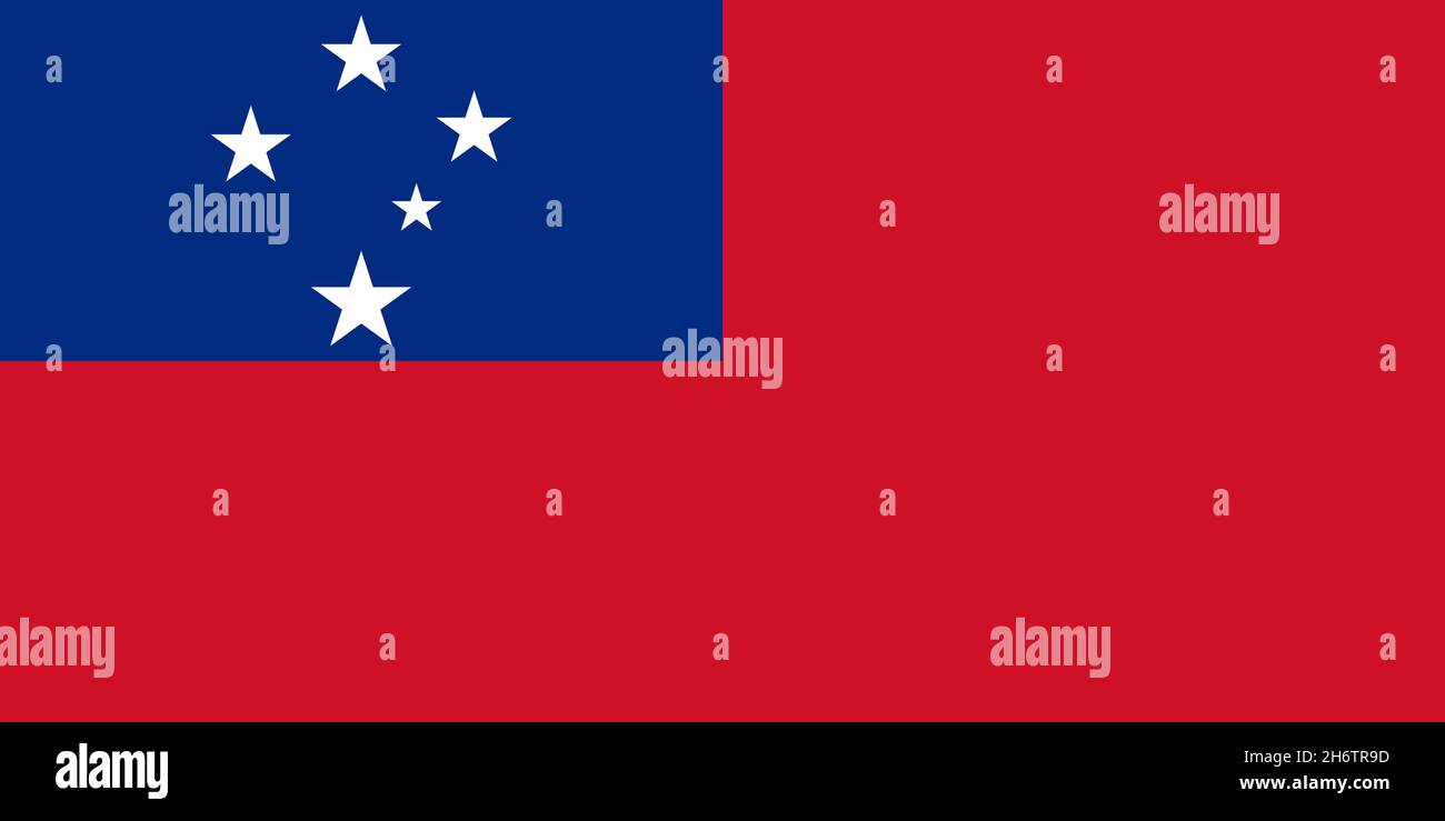 Nationalfahne von Samoa Stock Photo