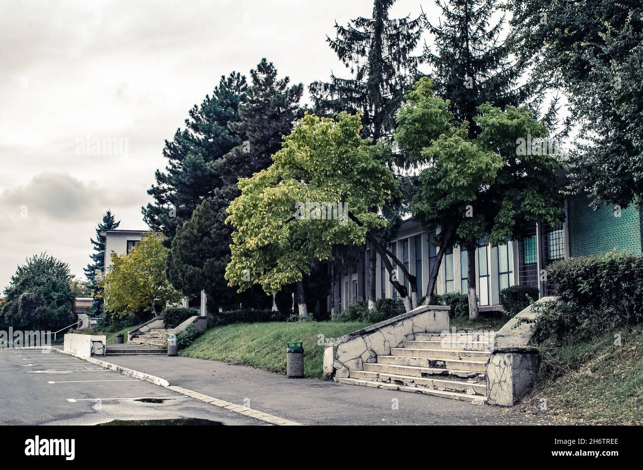 Bartolomeu Train Station side view, Brasov Romania Stock Photo