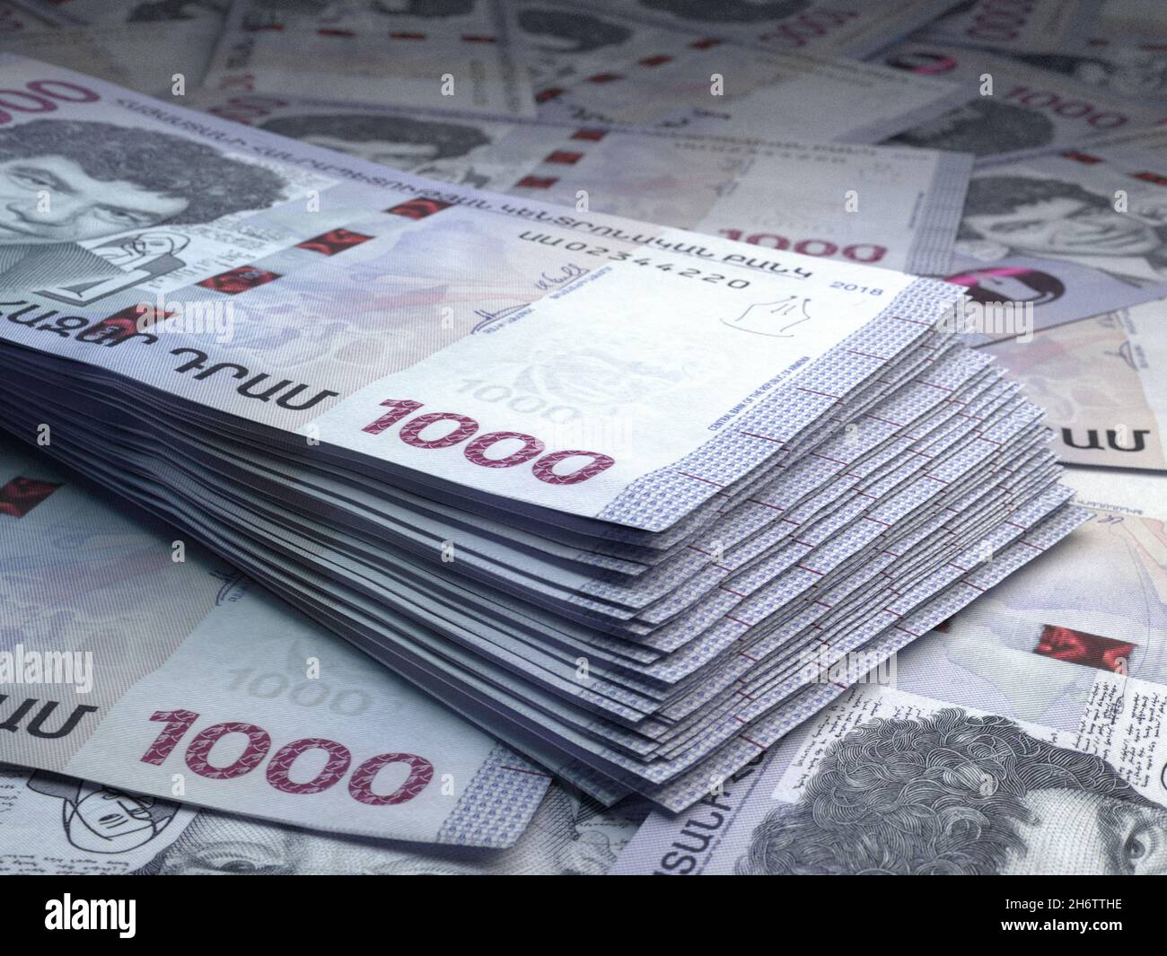 Money of Armenia. Dram bills. AMD banknotes. 1000 Armenian. Business ...