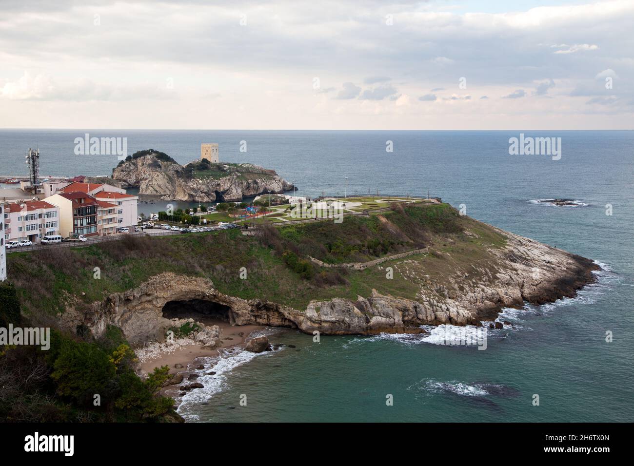 View of the Black Sea and Sile district Stock Photo