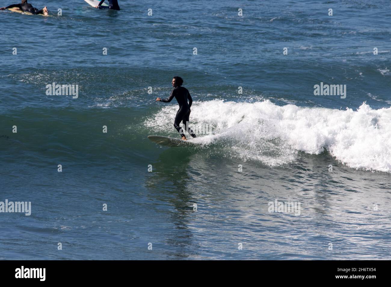 Surfing Solana Beach California Stock Photo Alamy
