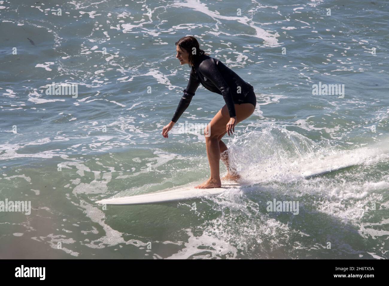 Surfing Solana Beach California Stock Photo Alamy