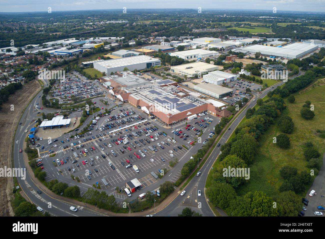 Tesco brooklands extra brooklands weybridge hires stock photography