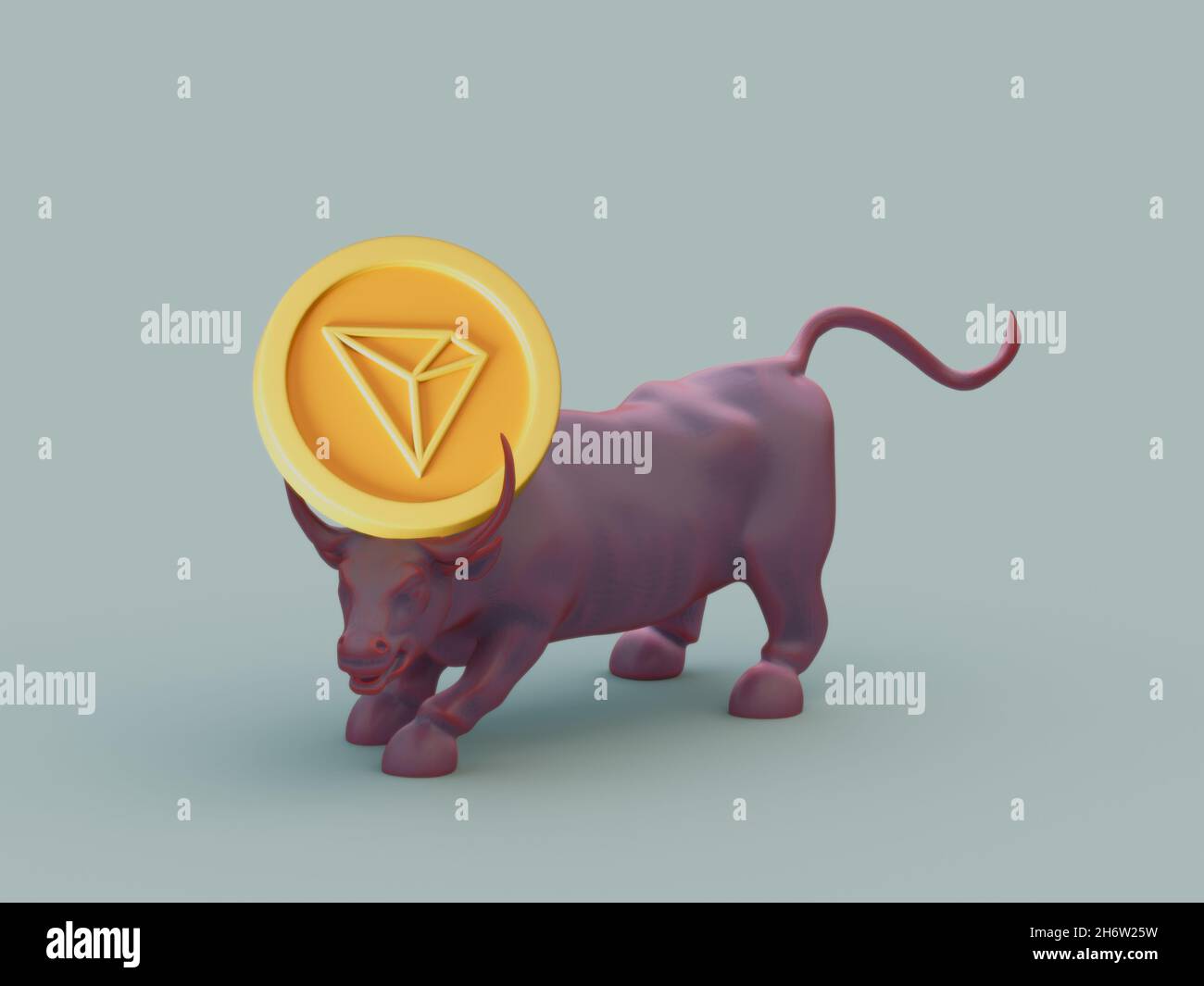 Tron cryptocurrency coin. Gold 3d rendered coin isolated on white  background Stock Photo - Alamy