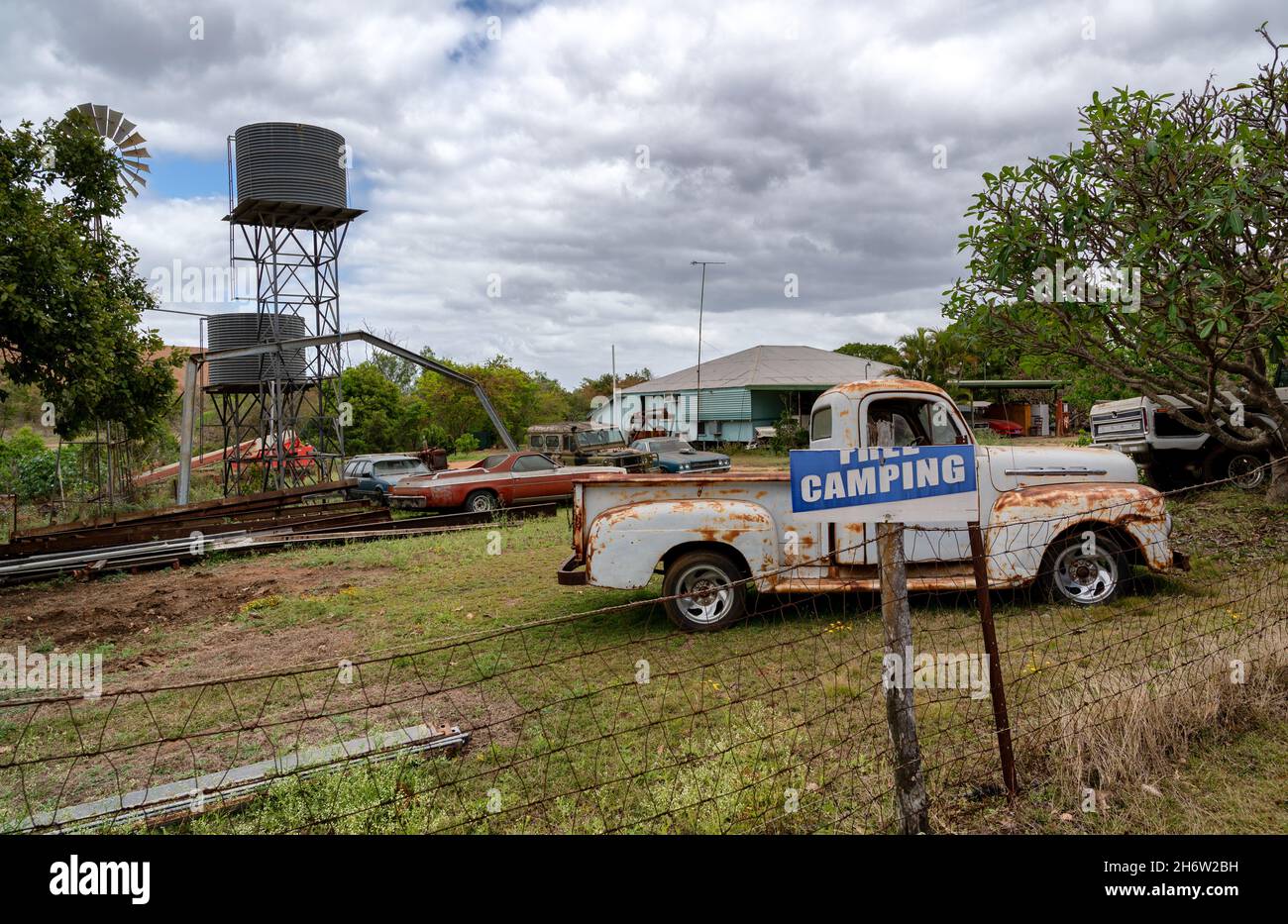 RAVENSWOOD, AUSTRALIA - Sep 24, 2021: The streets of an old gold mining town in North Queensland, Ravenswood, Australia. Stock Photo