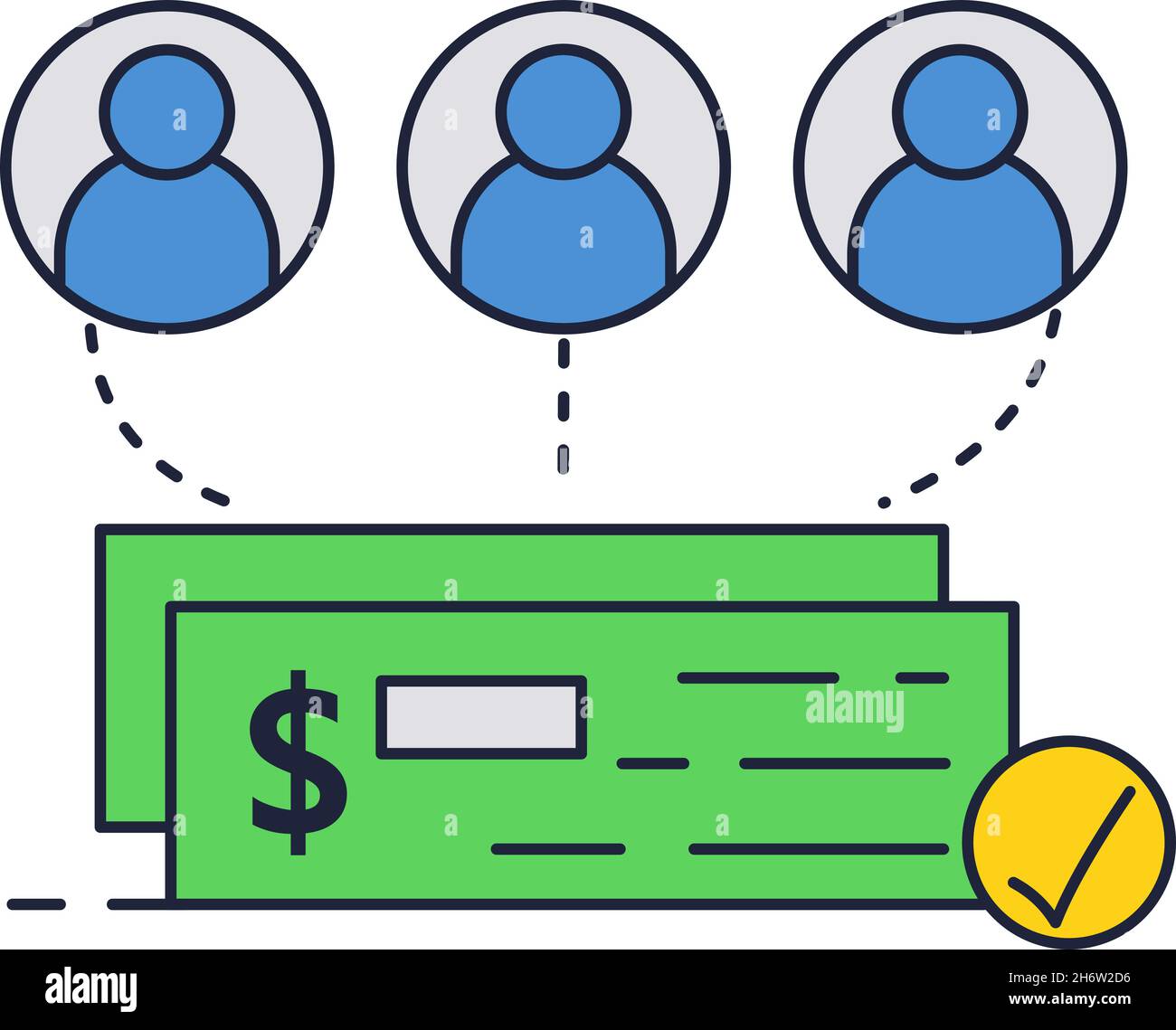 Crowd funding vector money investment model icon Stock Vector Image ...