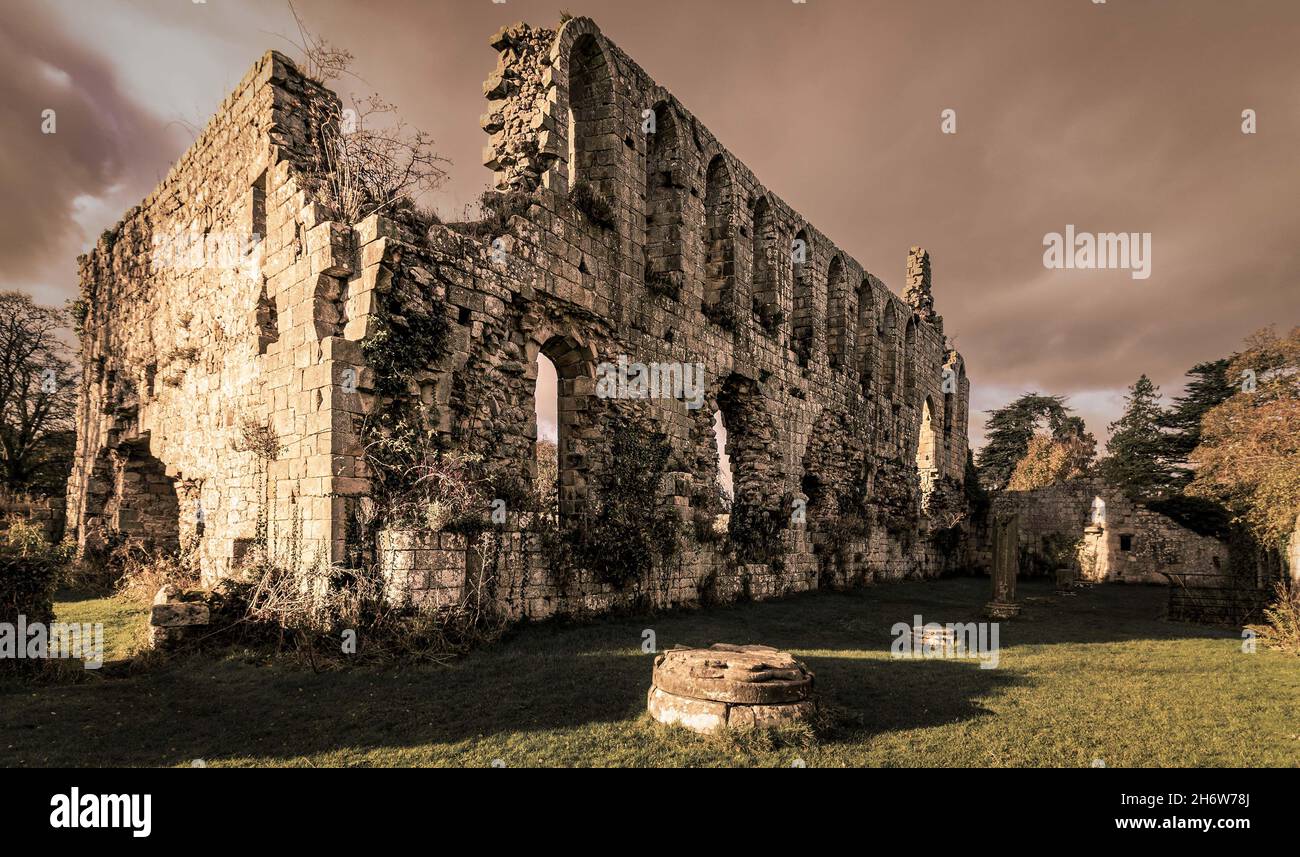 Jervaulx Abbey Near Ripon in Yorkshire, England Stock Photo